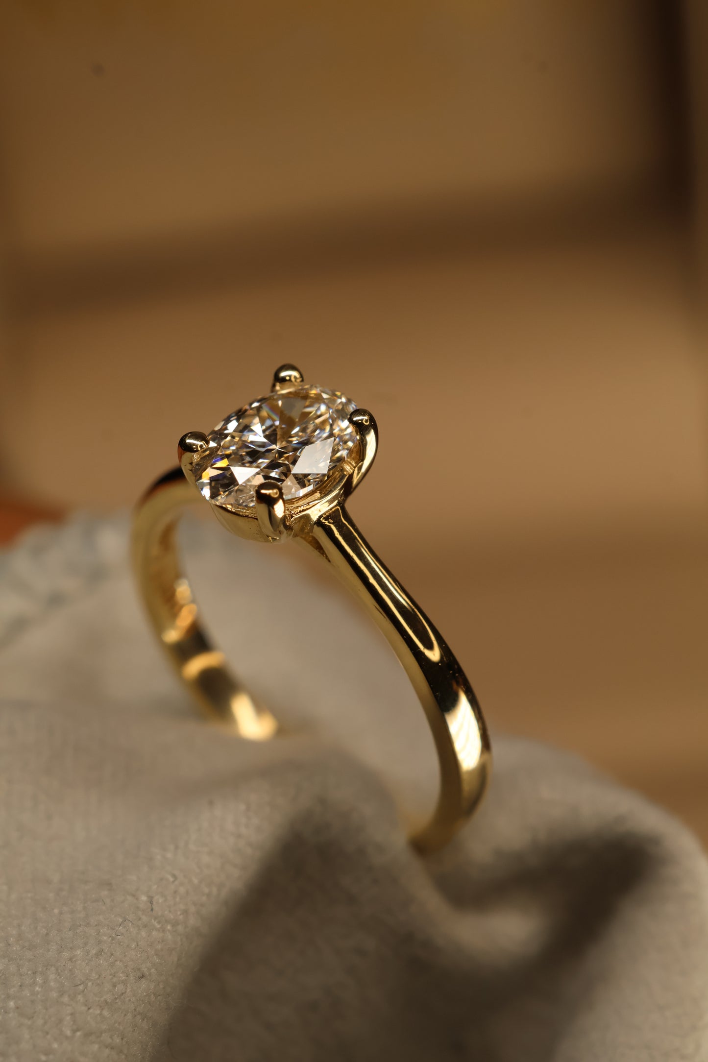 Anillo Elan en Oro Amarillo 14K con Diamante de Laboratorio de 1.03ct | IGI