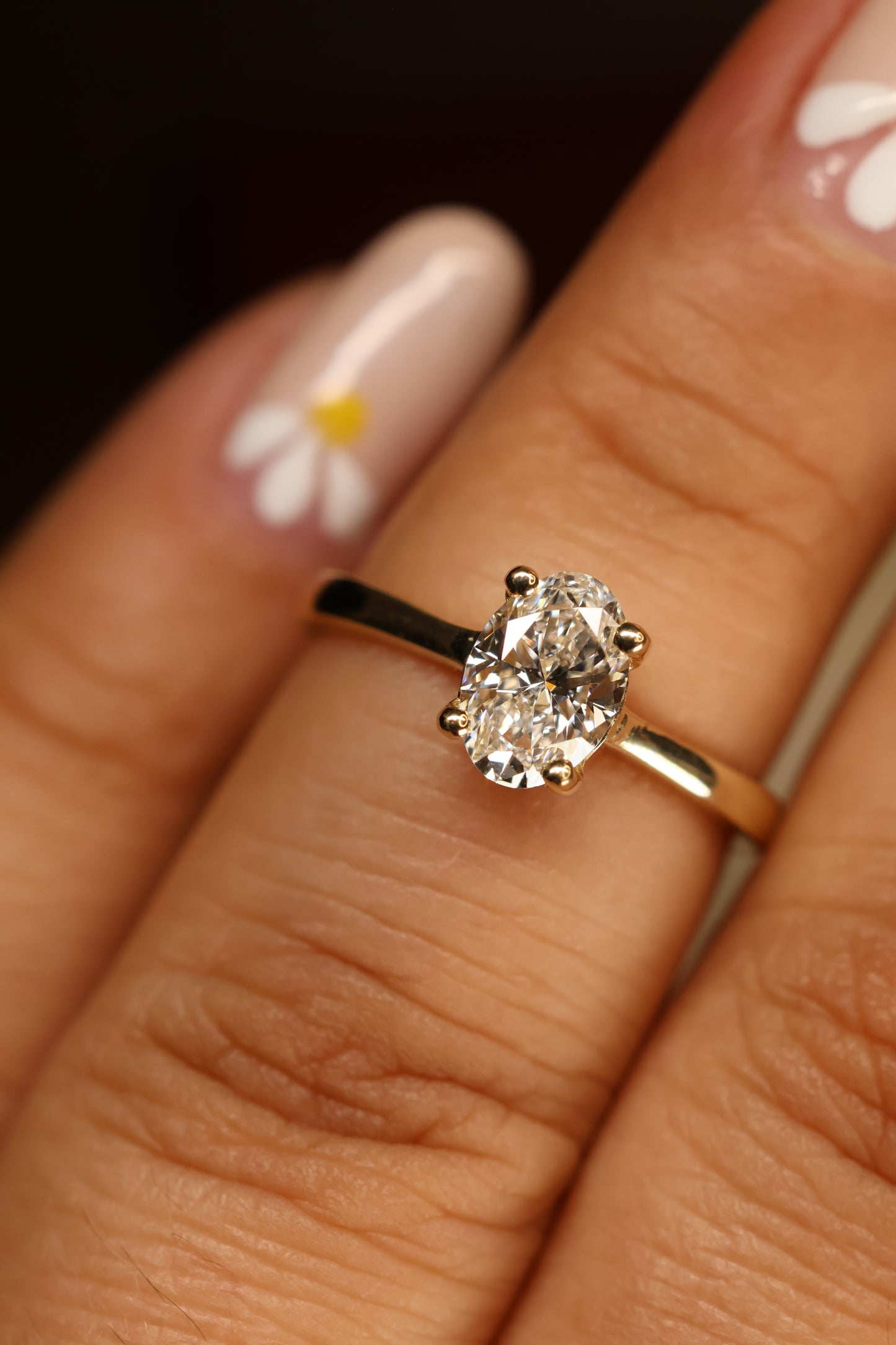 Anillo Elan en Oro Amarillo 14K con Diamante de Laboratorio de 1.03ct | IGI