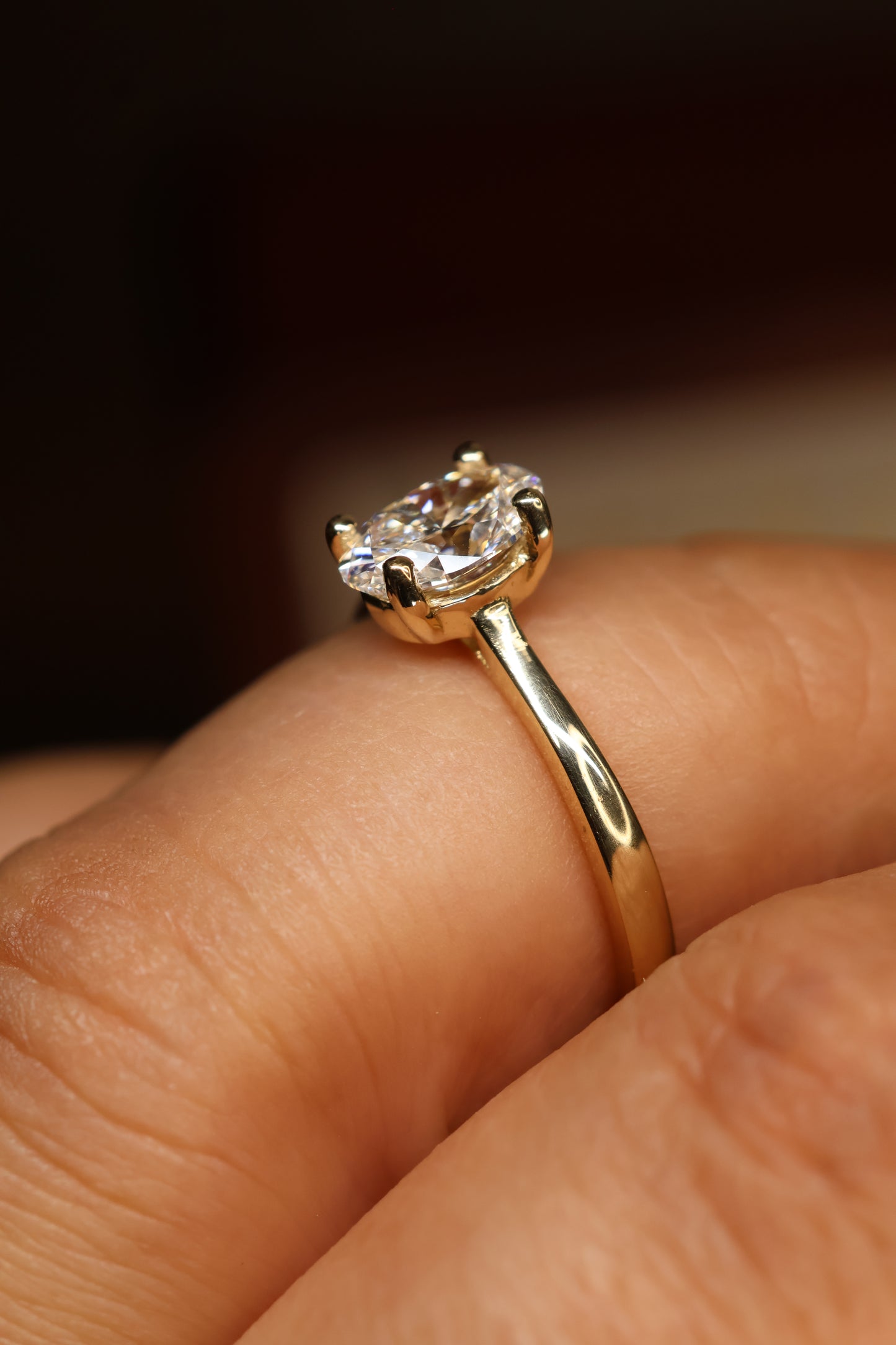 Anillo Elan en Oro Amarillo 14K con Diamante de Laboratorio de 1.03ct | IGI