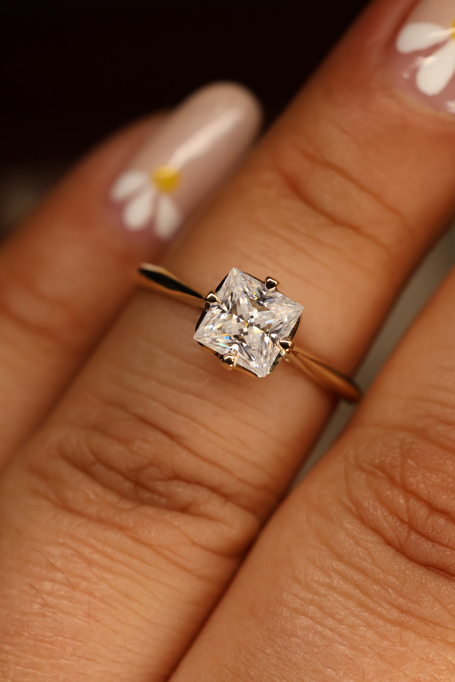 Anillo Isadora en Oro Amarillo 14k 1.2cts con Moissanita GRA Modelo 15351