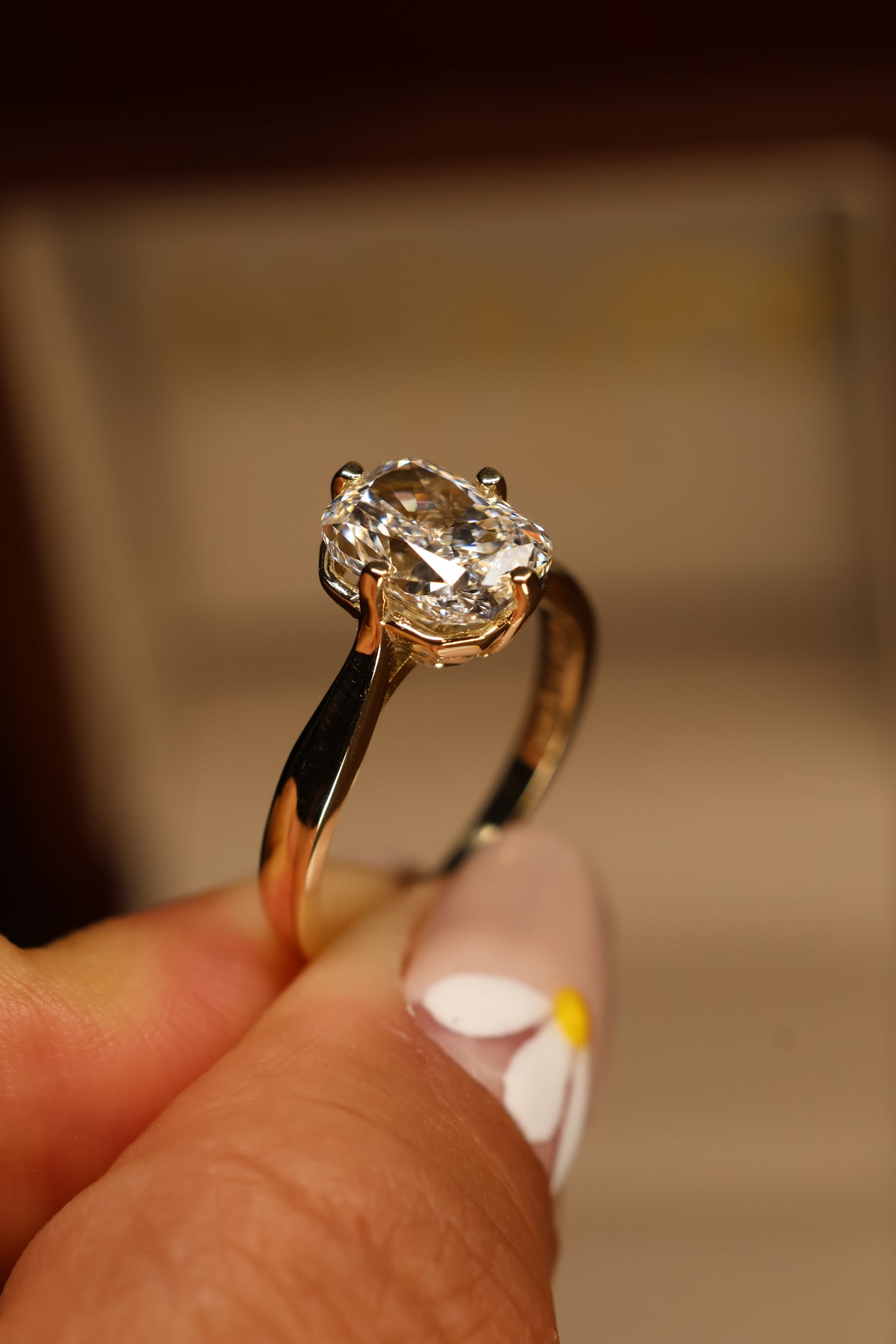 Anillo Arabella Amarillo 14K con Diamante de Laboratorio de 2.58ct | IGI