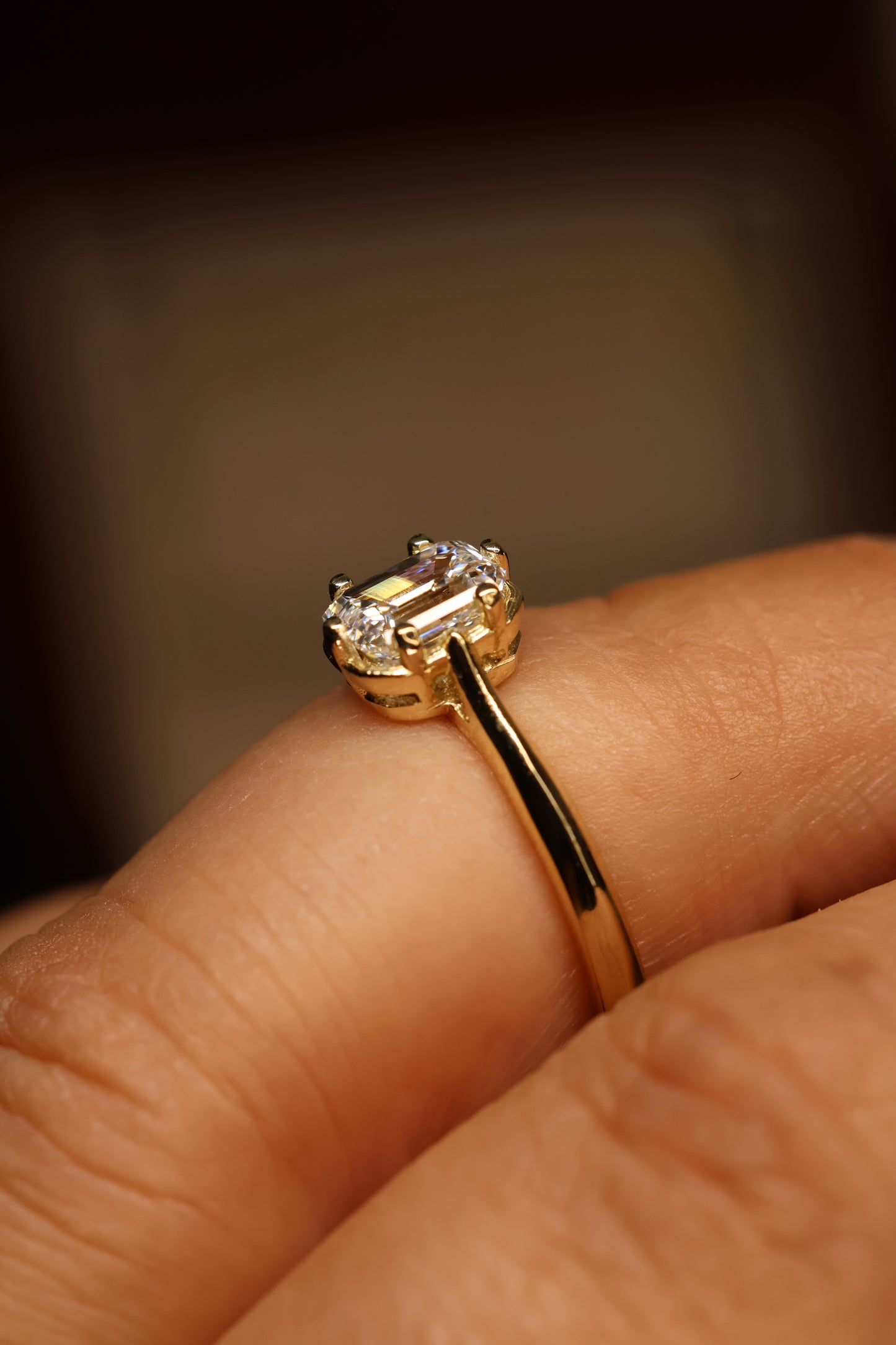 Anillo Lune Oro Amarillo 14K con Diamante de Laboratorio de 1.04ct | IGI