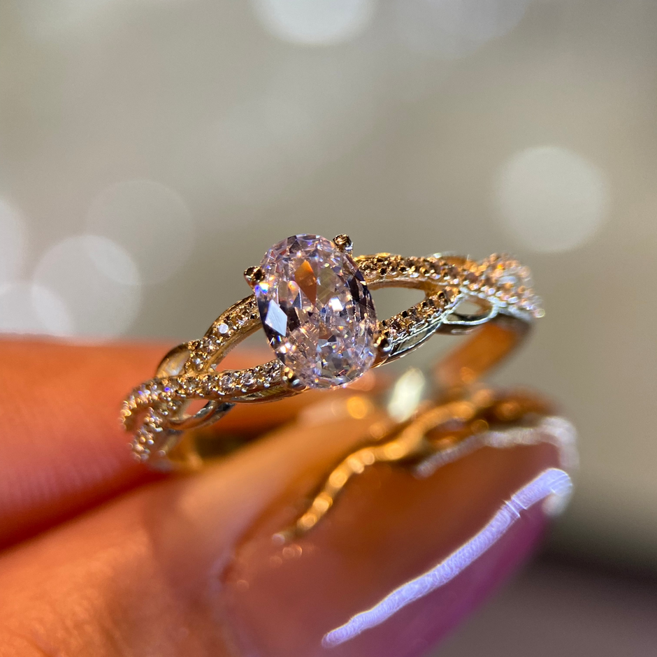 Anillo de compromiso en oro