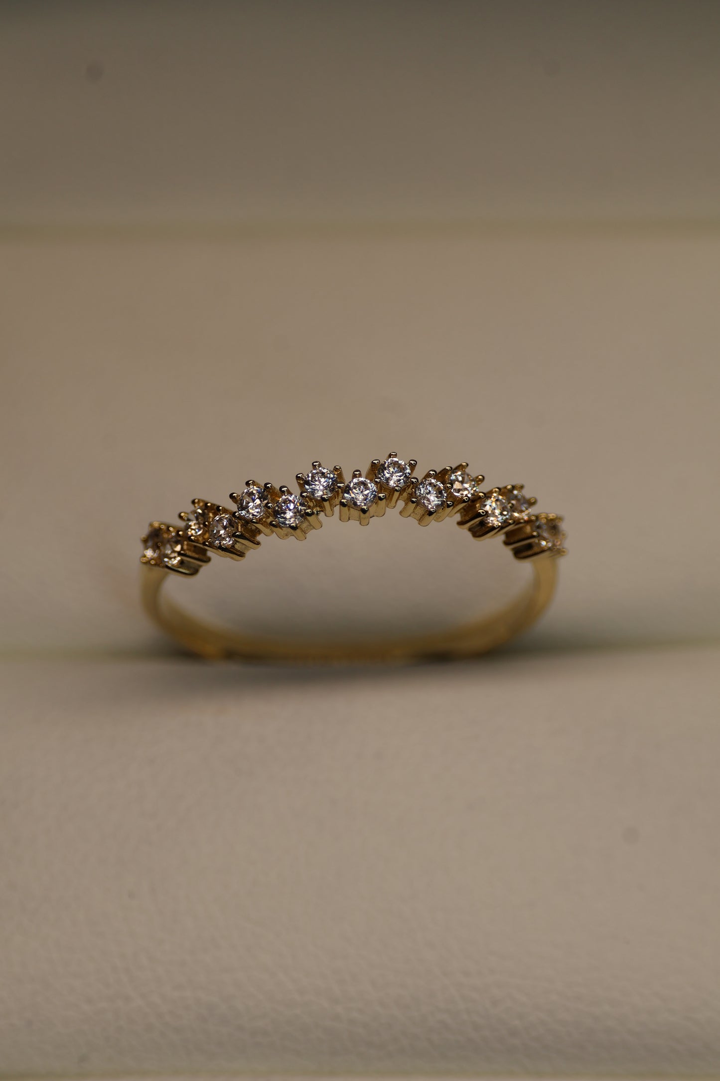Media Churumbela en Oro Amarillo 14k con Circonias Mod.15918 Talla #6