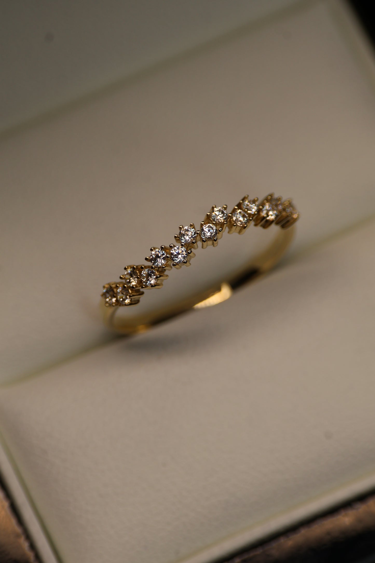 Media Churumbela en Oro Amarillo 14k con Circonias Mod.15918 Talla #6
