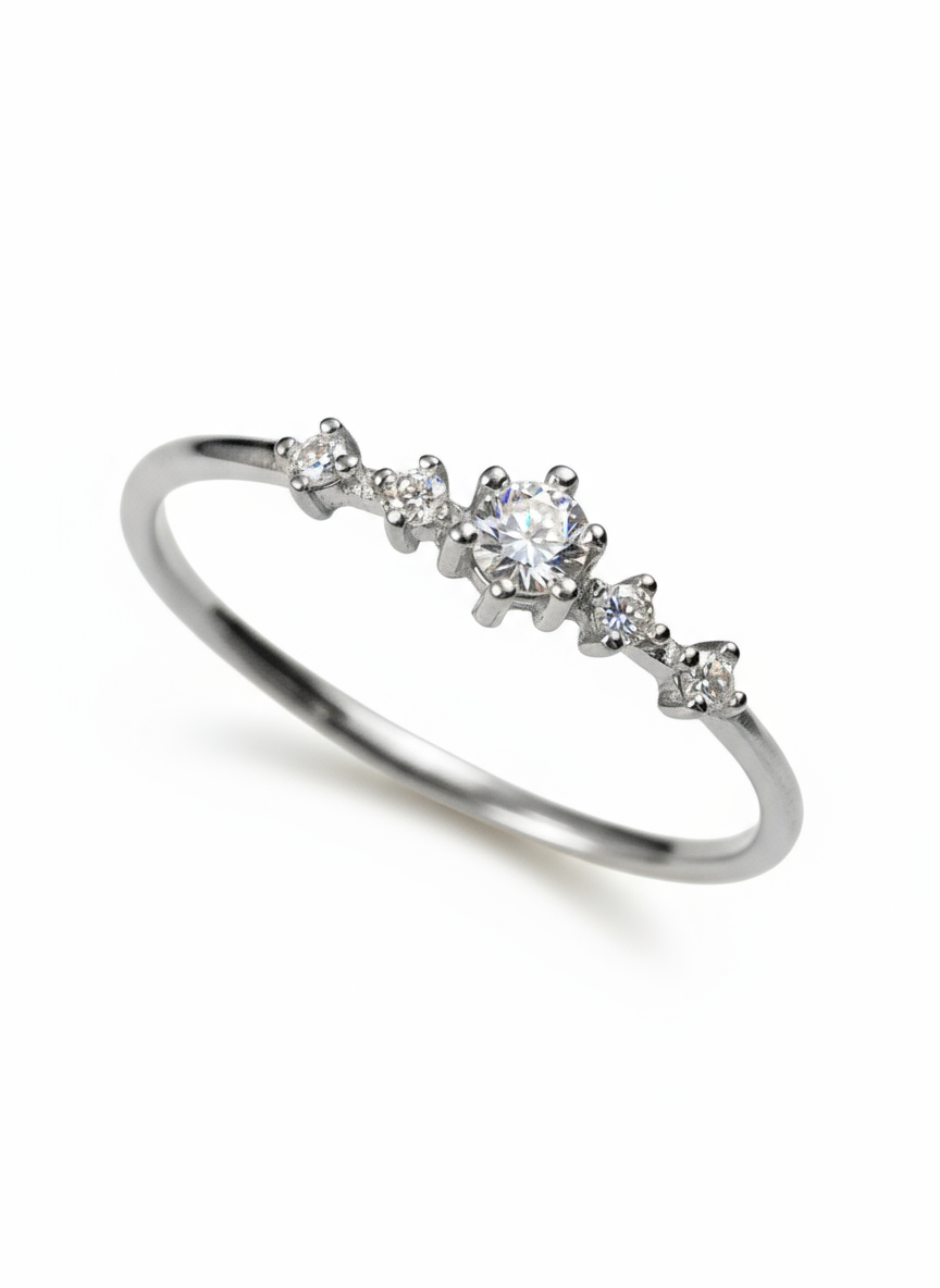 Anillo Ariana en oro rosa de 18k con circonias