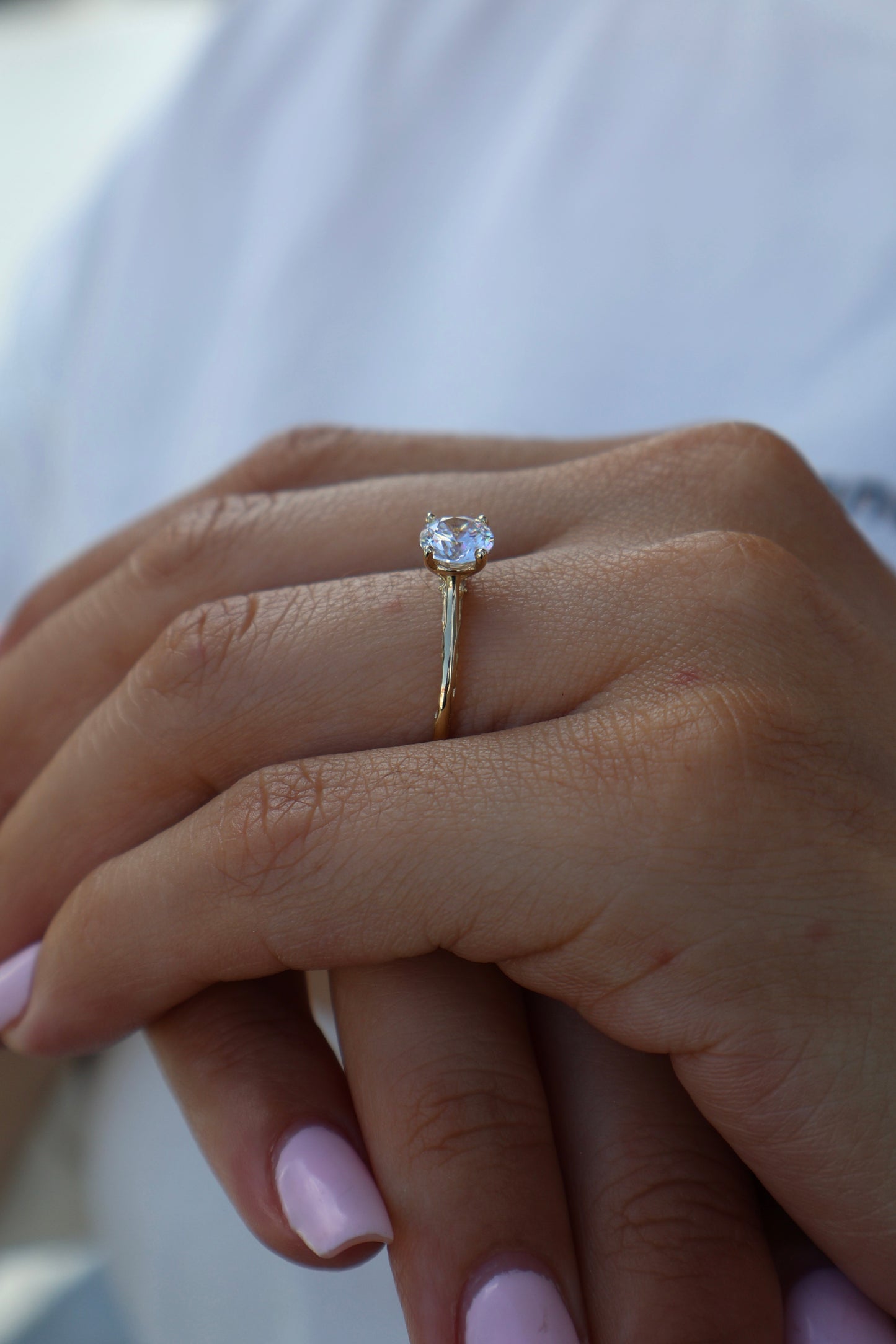 Anillo Julia Oro amarillo 14k con circonias