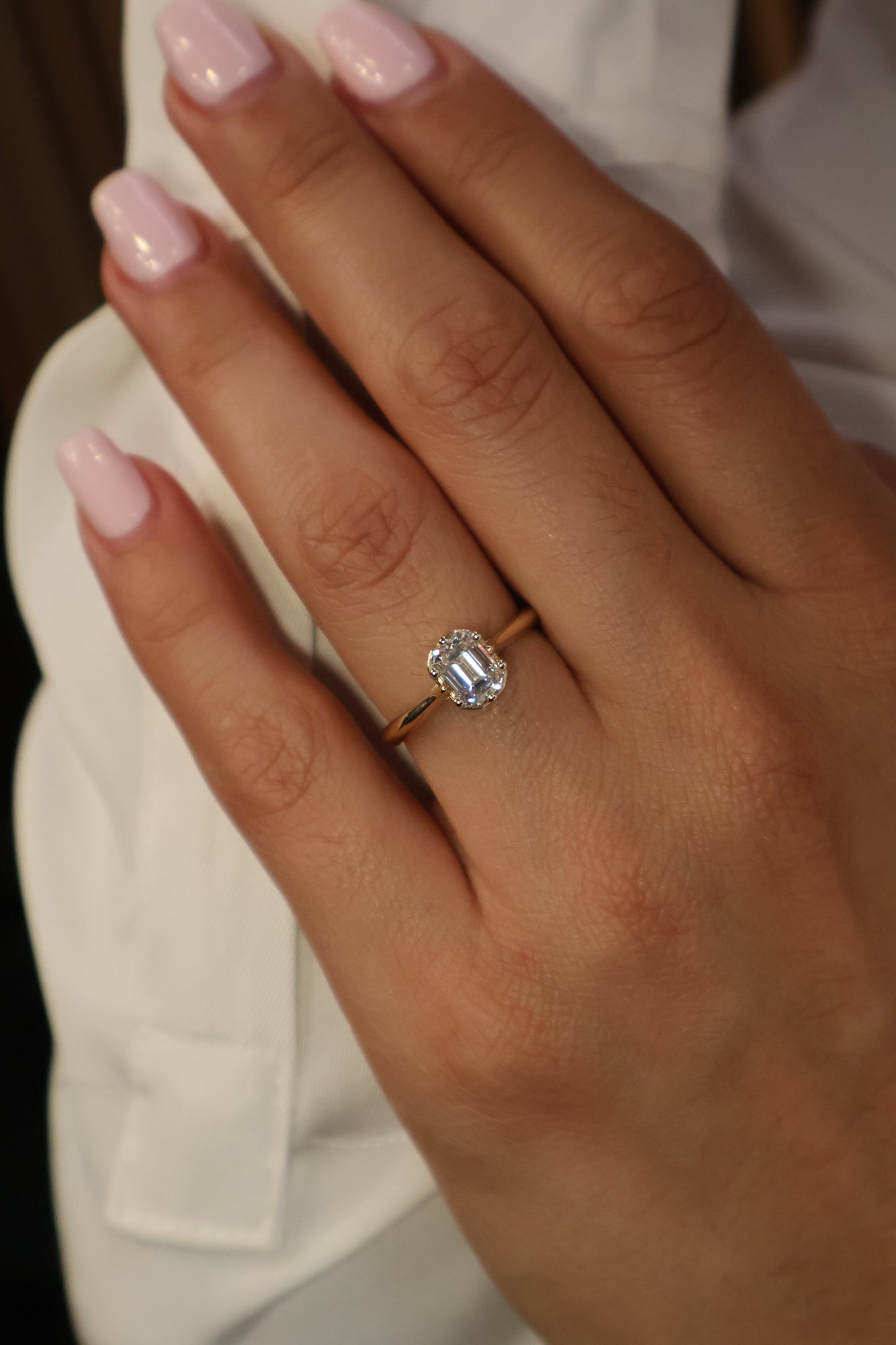Anillo Lune Oro Amarillo 14K con Diamante de Laboratorio de 1.04ct | IGI