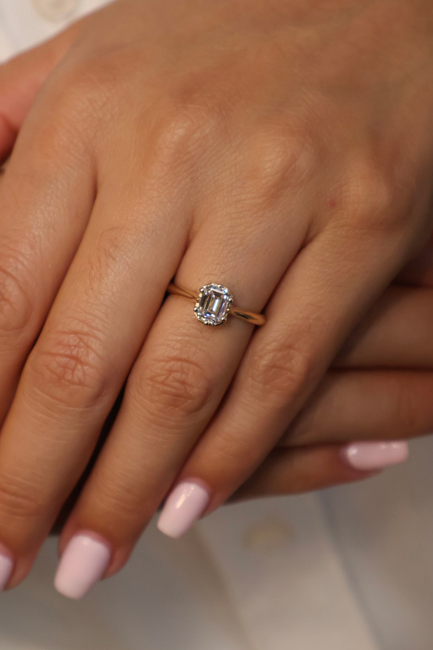 Anillo Lune Oro Amarillo 14K con Diamante de Laboratorio de 1.04ct | IGI