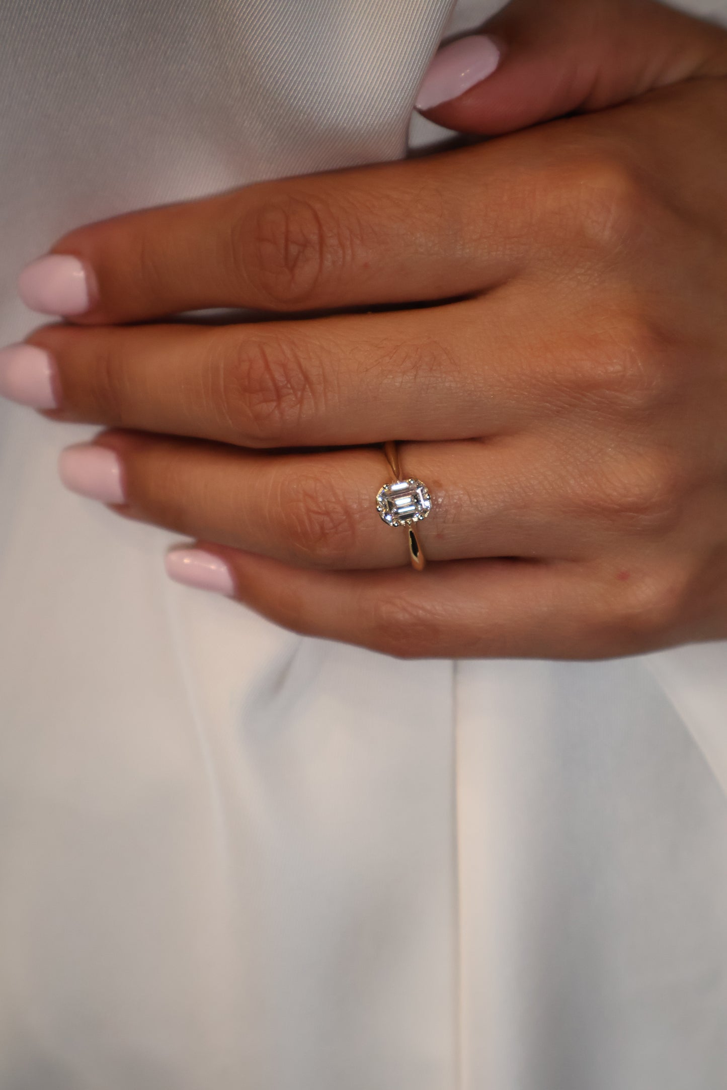 Anillo Lune Oro Amarillo 14K con Diamante de Laboratorio de 1.04ct | IGI