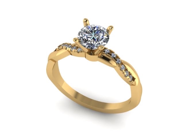 Anillo Slim en Oro 0.50 ct