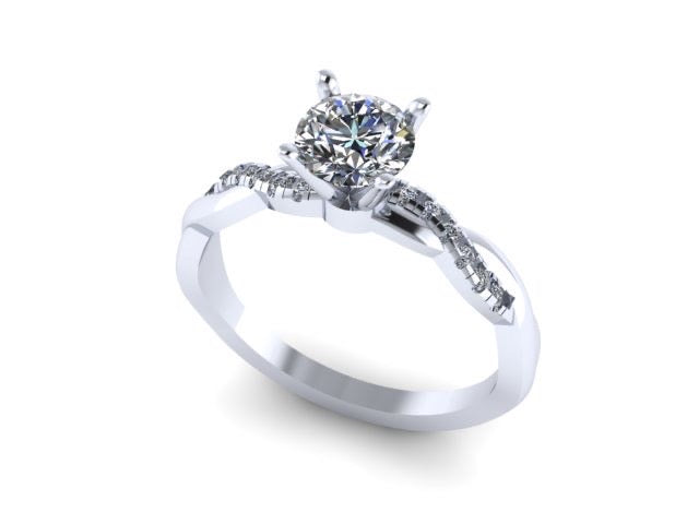 Anillo Slim en Oro 0.50 ct