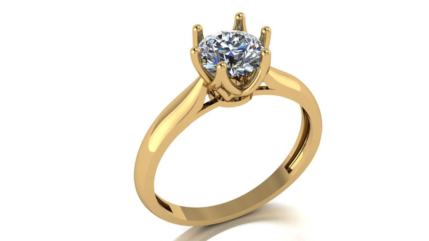 Anillo Magnolia en Oro Amarillo 10k