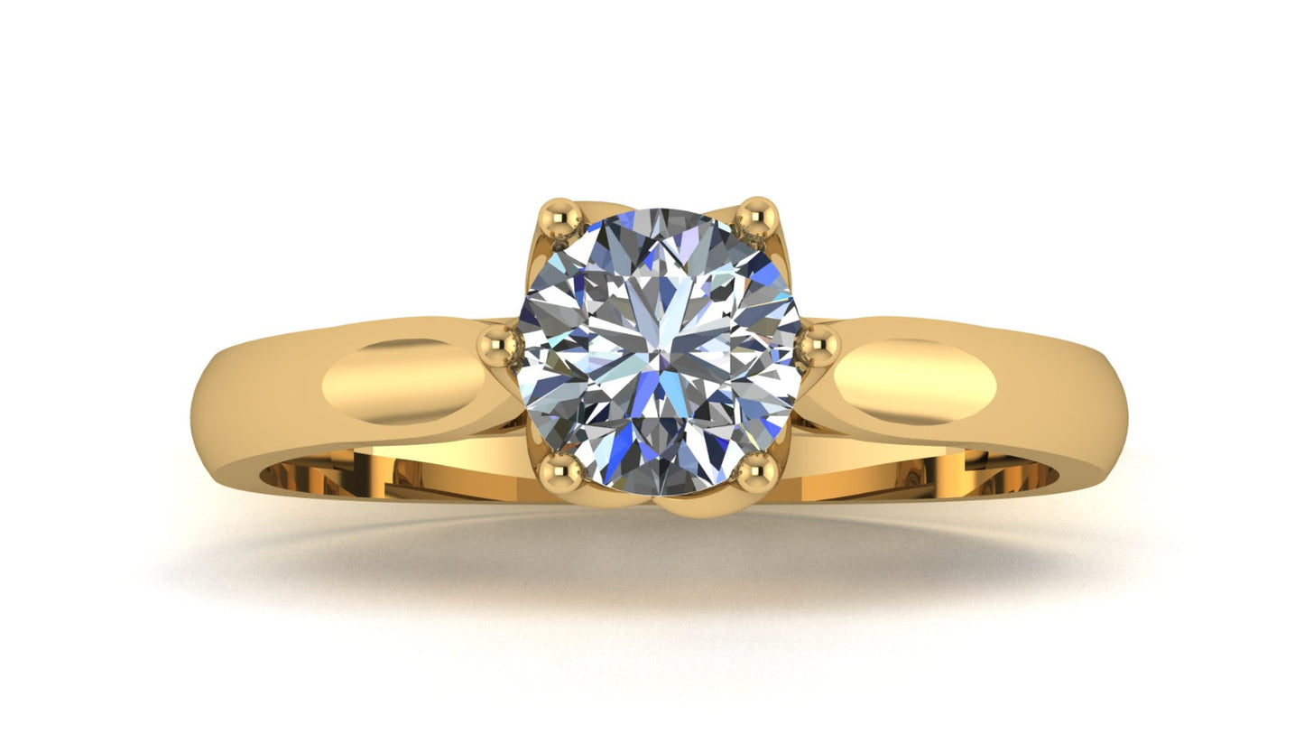 Anillo Magnolia en Oro Amarillo 10k