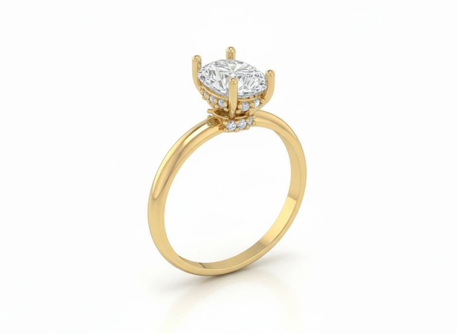 Anillo Afrodita en oro 1.00 ct