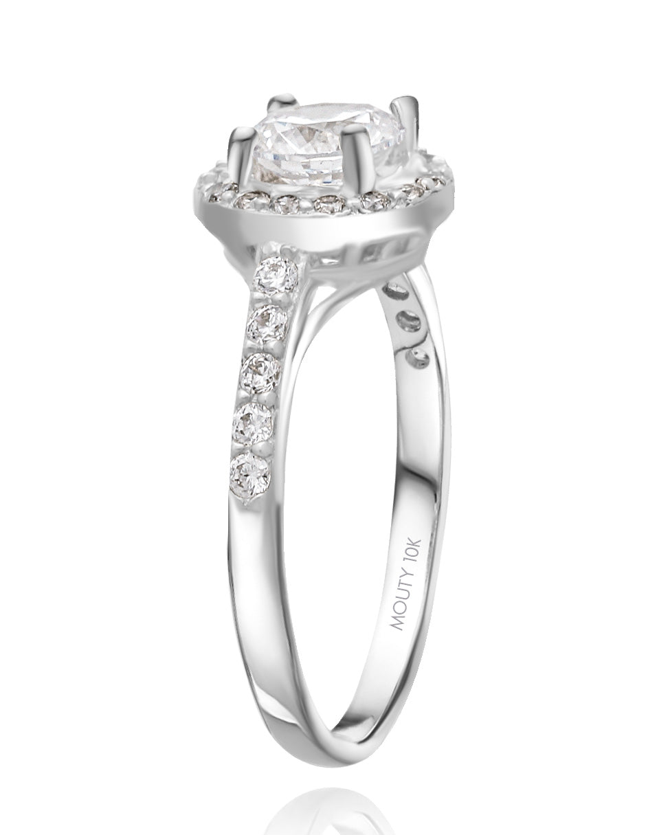 Anillo Adelaide en Oro con Circonias 1.00 ct