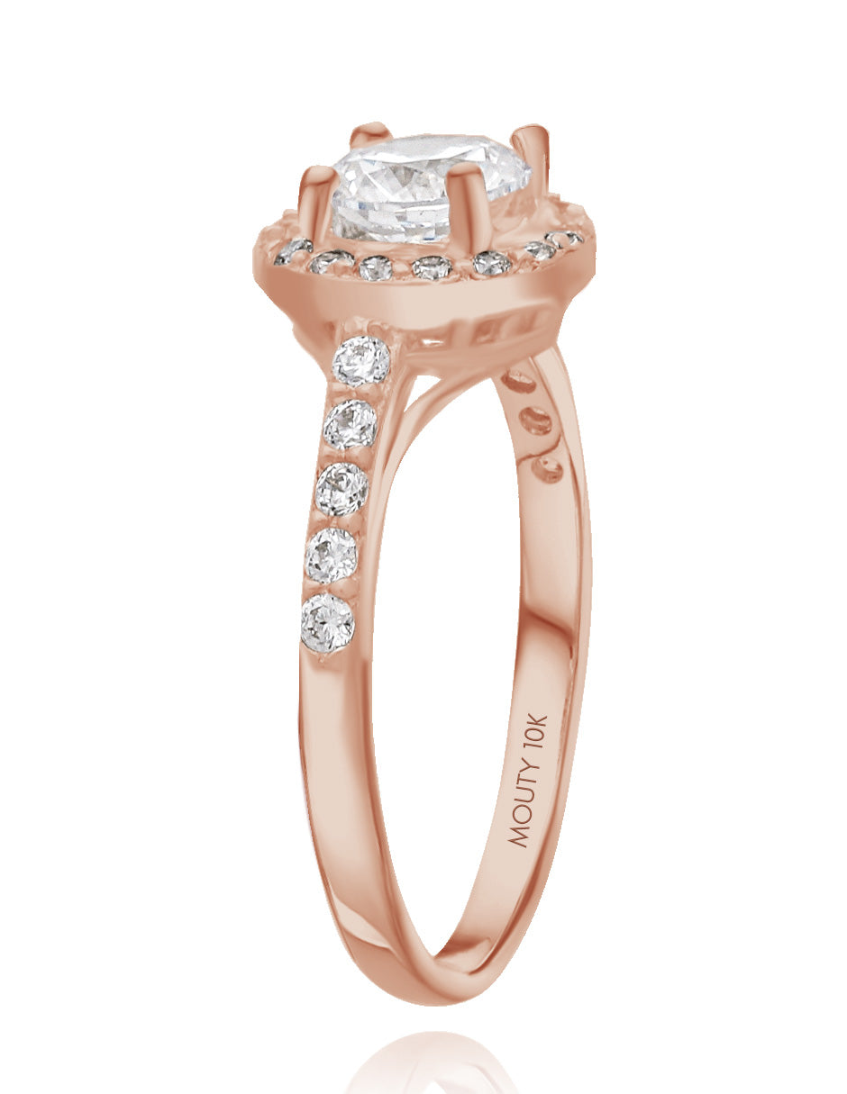 Anillo Adelaide en Oro con Circonias 1.00 ct