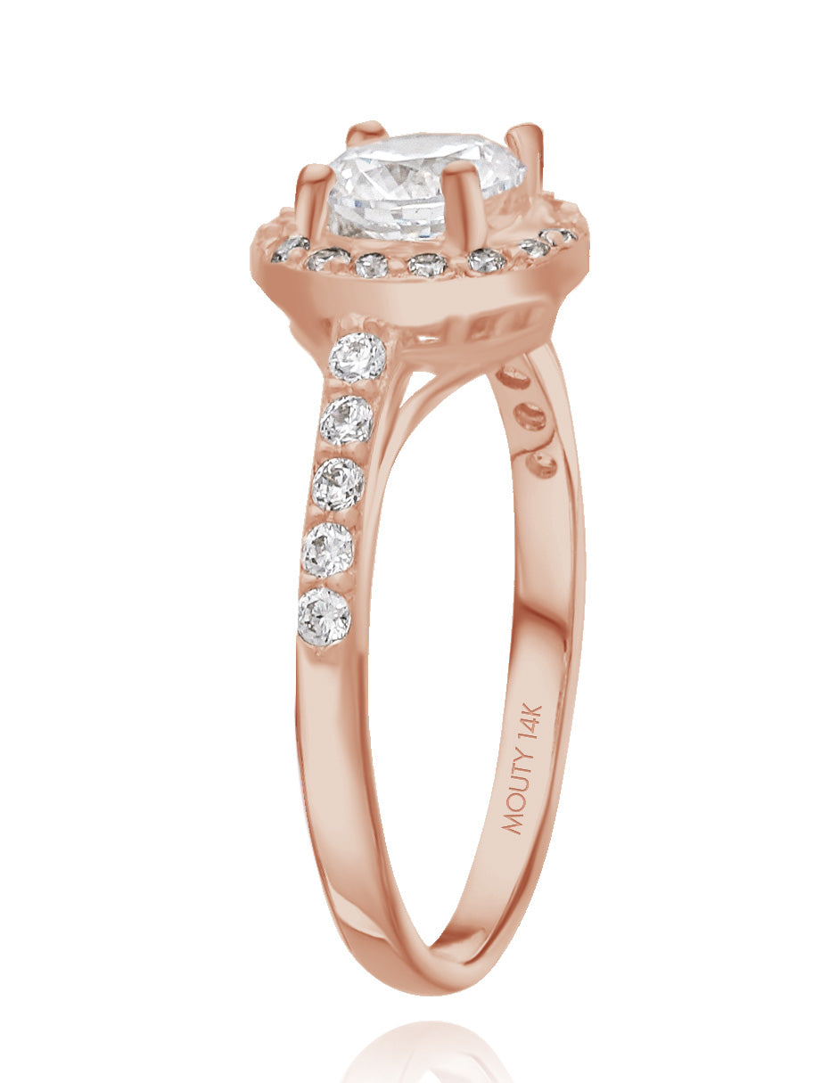 Anillo Adelaide en Oro con Circonias 1.00 ct