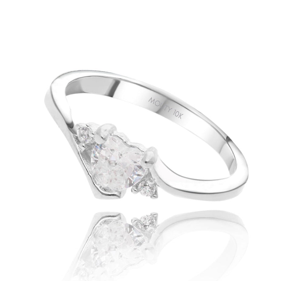 Alice ring in 10k yellow gold with zircons