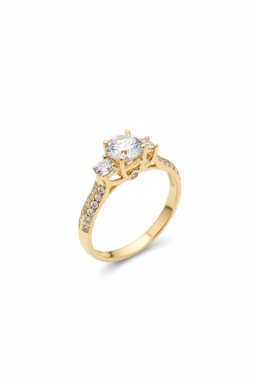 Anillo Azucena en Oro .50 ct