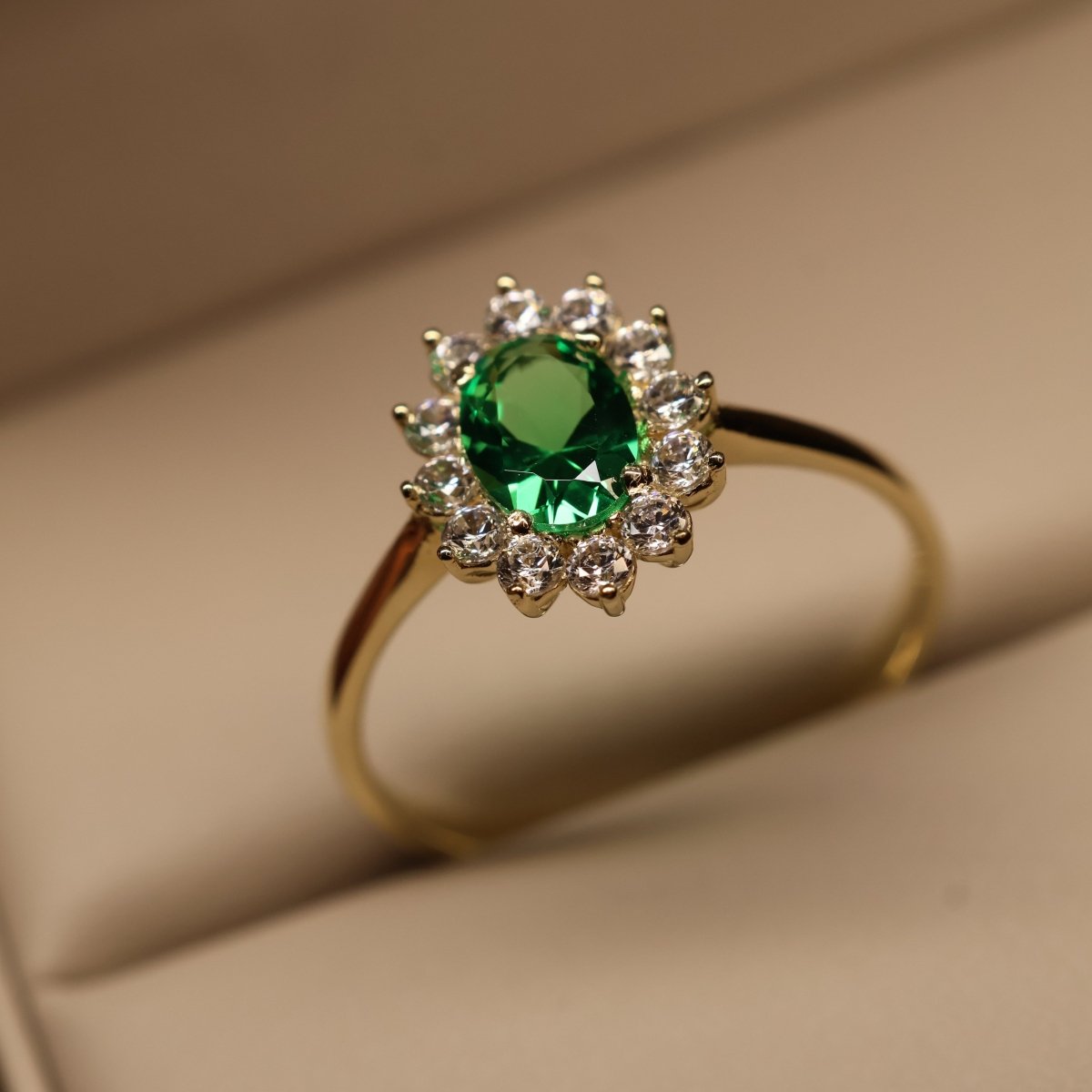 Anillo Flore en Oro Amarillo 14k con Circonia - Mouty Joyería