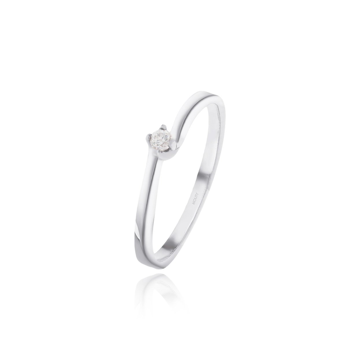 Anillo Olivia en Oro Amarillo 10k .03 ct - Mouty Joyería