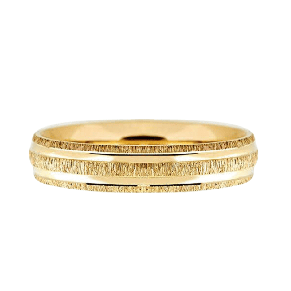 Argolla J4 en oro amarillo de 10k 4mm Confort hueca - Mouty Joyería