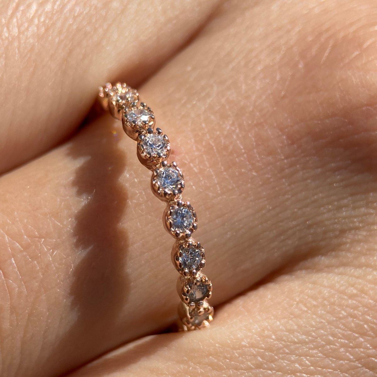 Churumbela Leah en oro Rosa 10k Talla 6 / 7 - Mouty Joyería