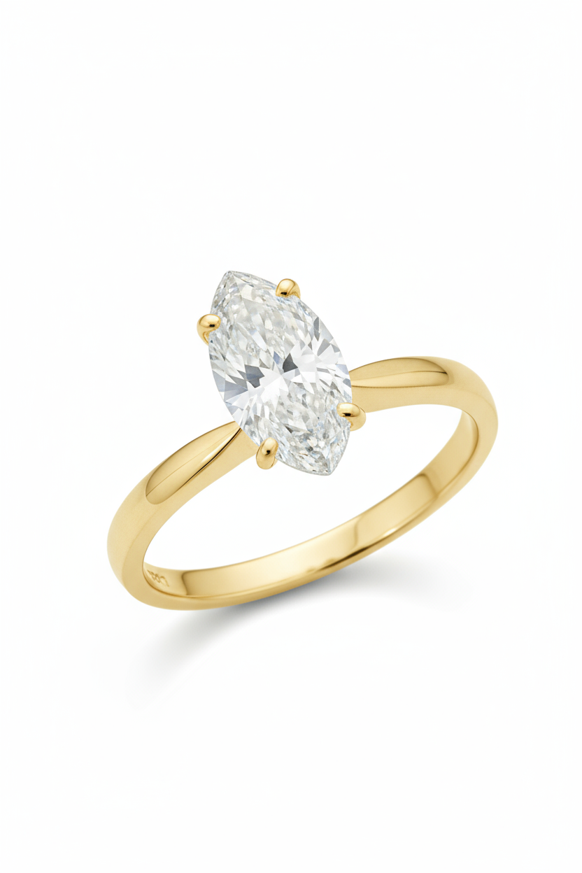 Anillo Emily Marquise en oro 1.00 ct