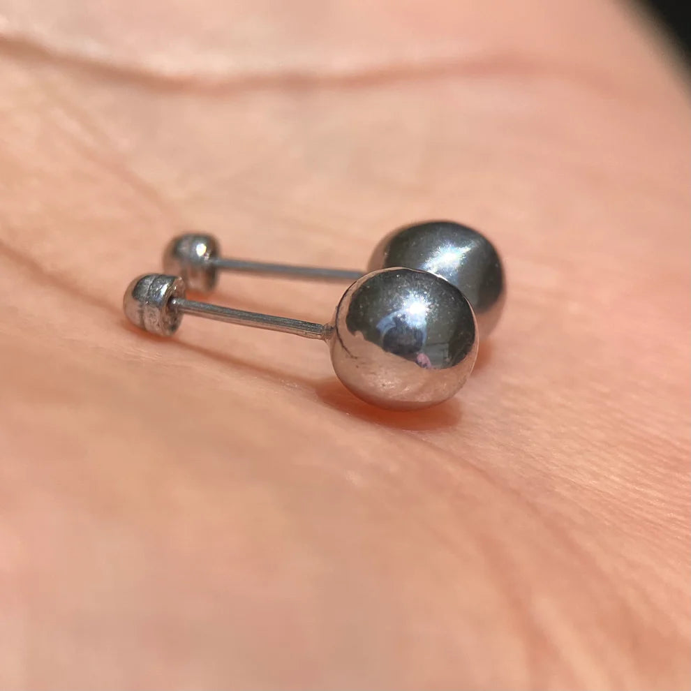 Broquel Dormilona en Oro Blanco 14k Cod.BO030