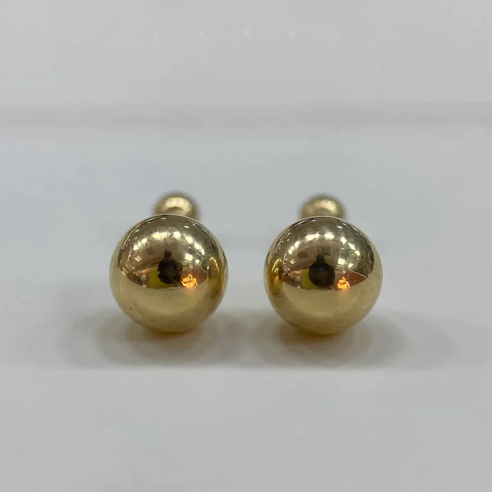 Broqueles Dormilona en Oro Amarillo 10k Cod.BROML005 5.5mm
