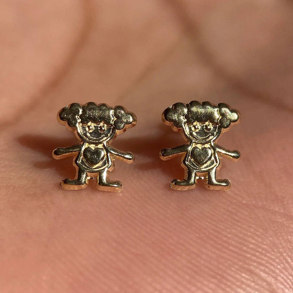 Broqueles Niña en Oro Amarillo 10k Cod.BRO233 8mm