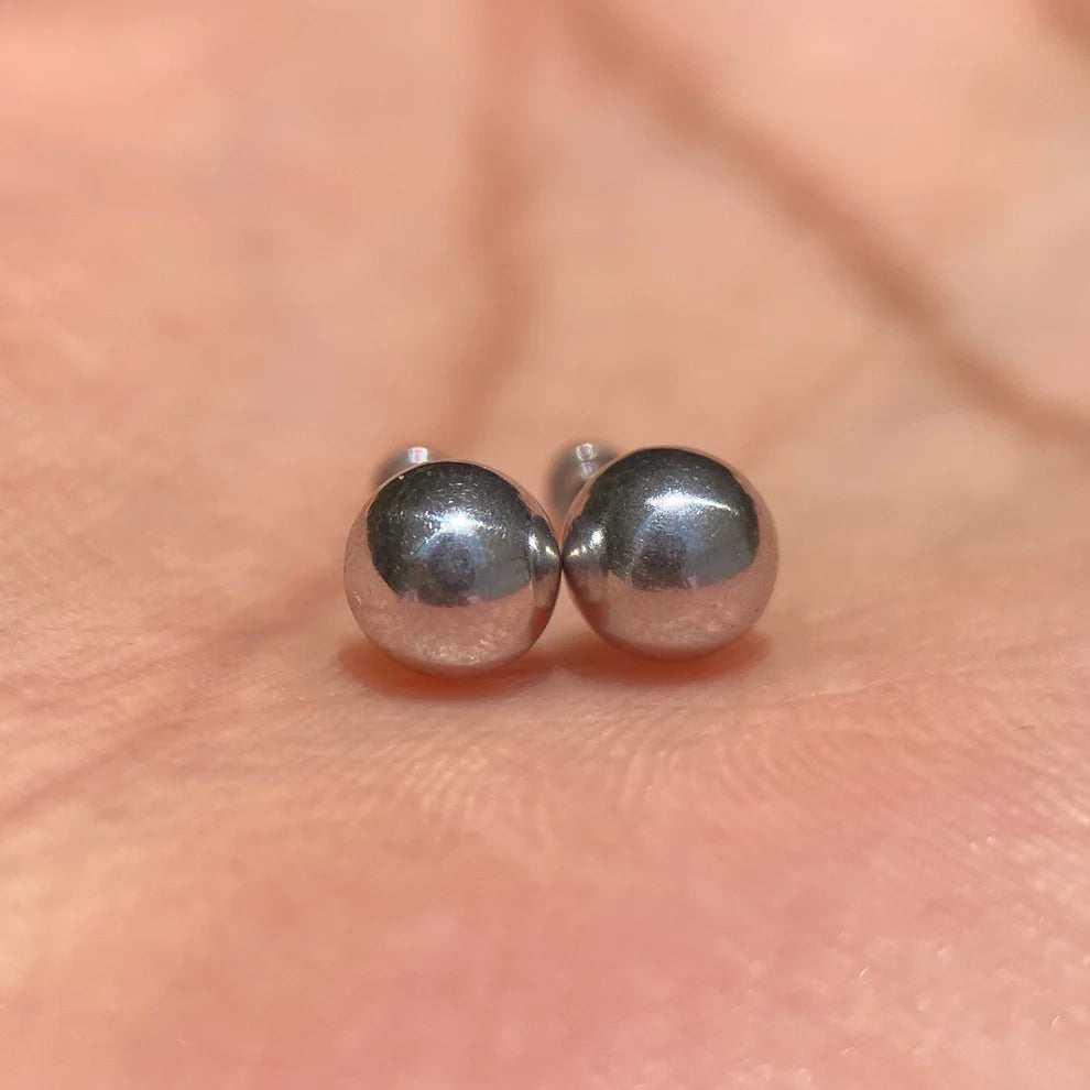 Broquel Dormilona en Oro Blanco 14k Cod.BO030