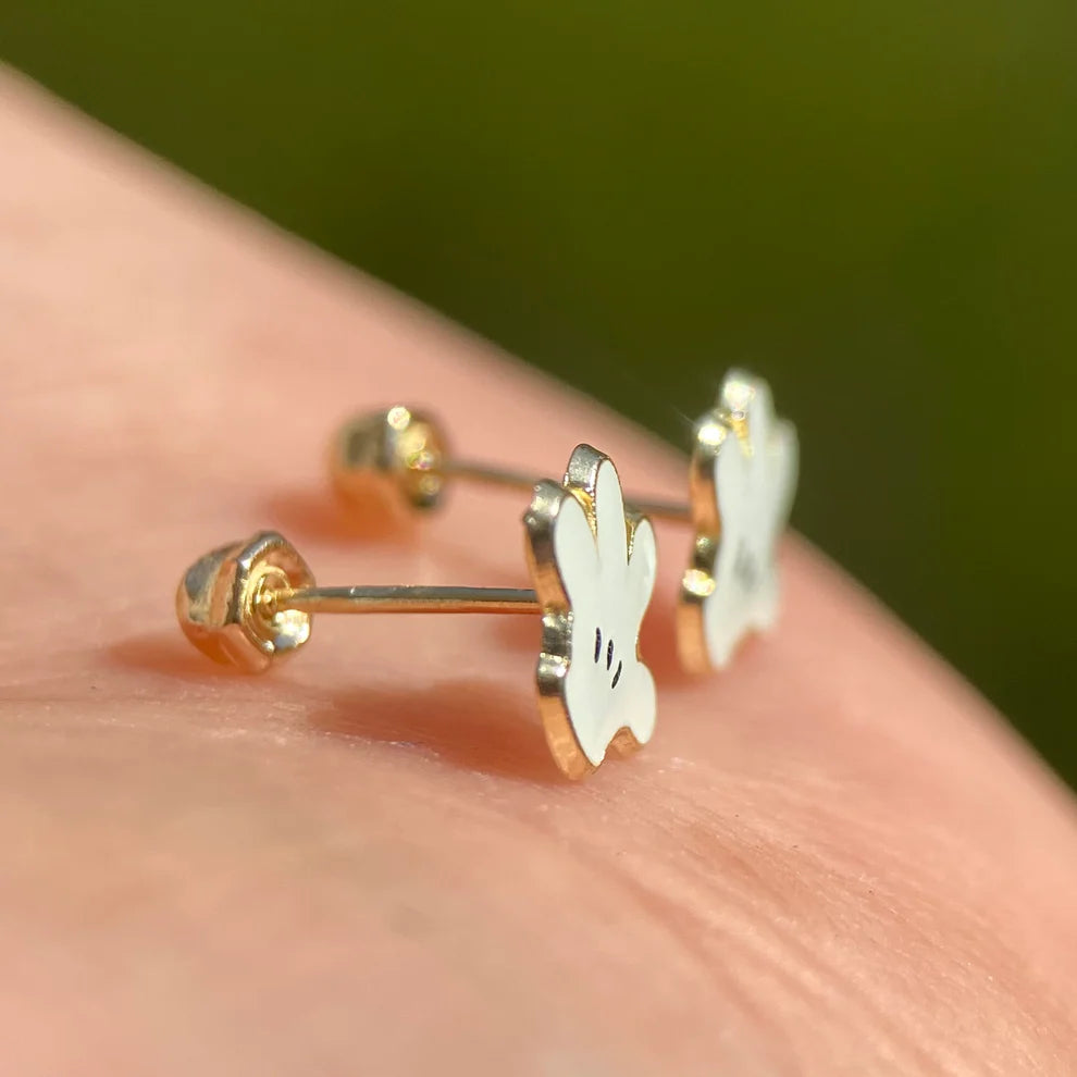 Broqueles Guante de Mickey en Oro Amarillo 14k Cod.BO019