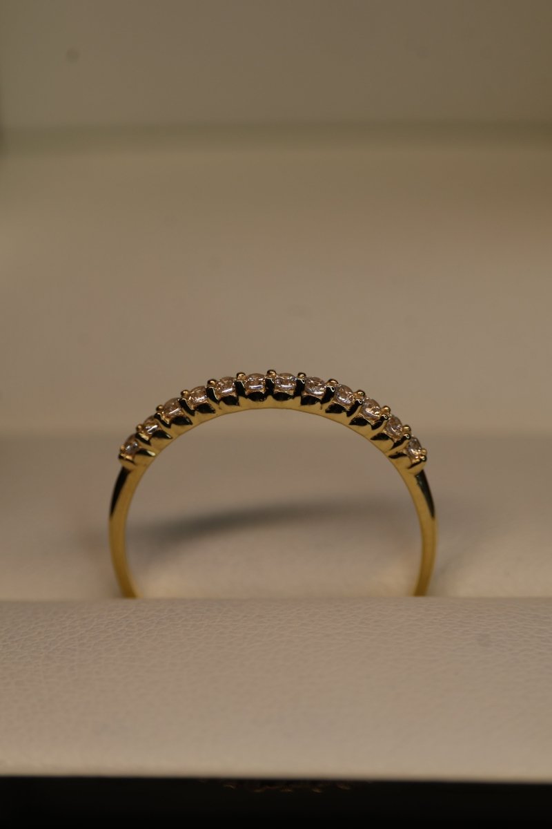 Media Churumbela en Oro Amarillo 10k con Circonia Mod. 15920 Talla 7 - Mouty Joyería