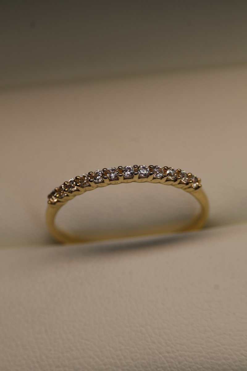 Media Churumbela en Oro Amarillo 10k con Circonia Mod. 15920 Talla 7 - Mouty Joyería