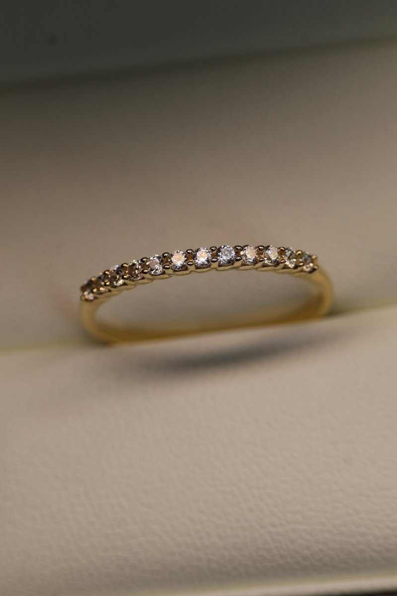 Media Churumbela en Oro Amarillo 10k con Circonia Mod. 15920 Talla 7 - Mouty Joyería