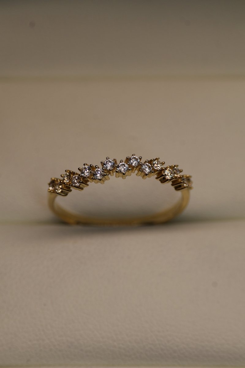 Media Churumbela en Oro Amarillo 14k con Circonias Mod.15918 Talla 6 - Mouty Joyería