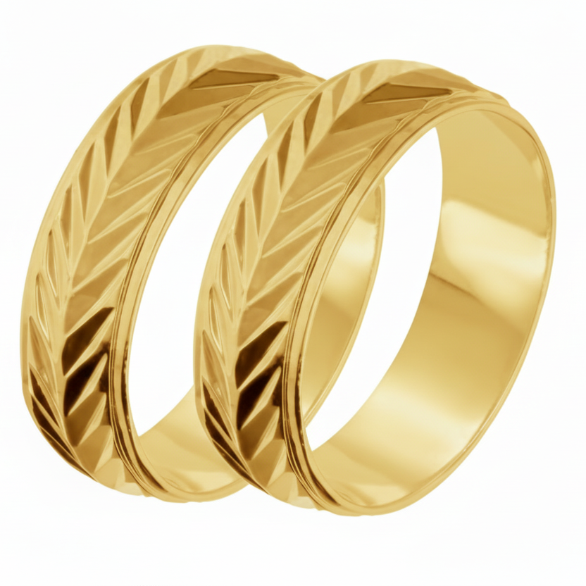 Par de argollas Grecia en oro 5mm