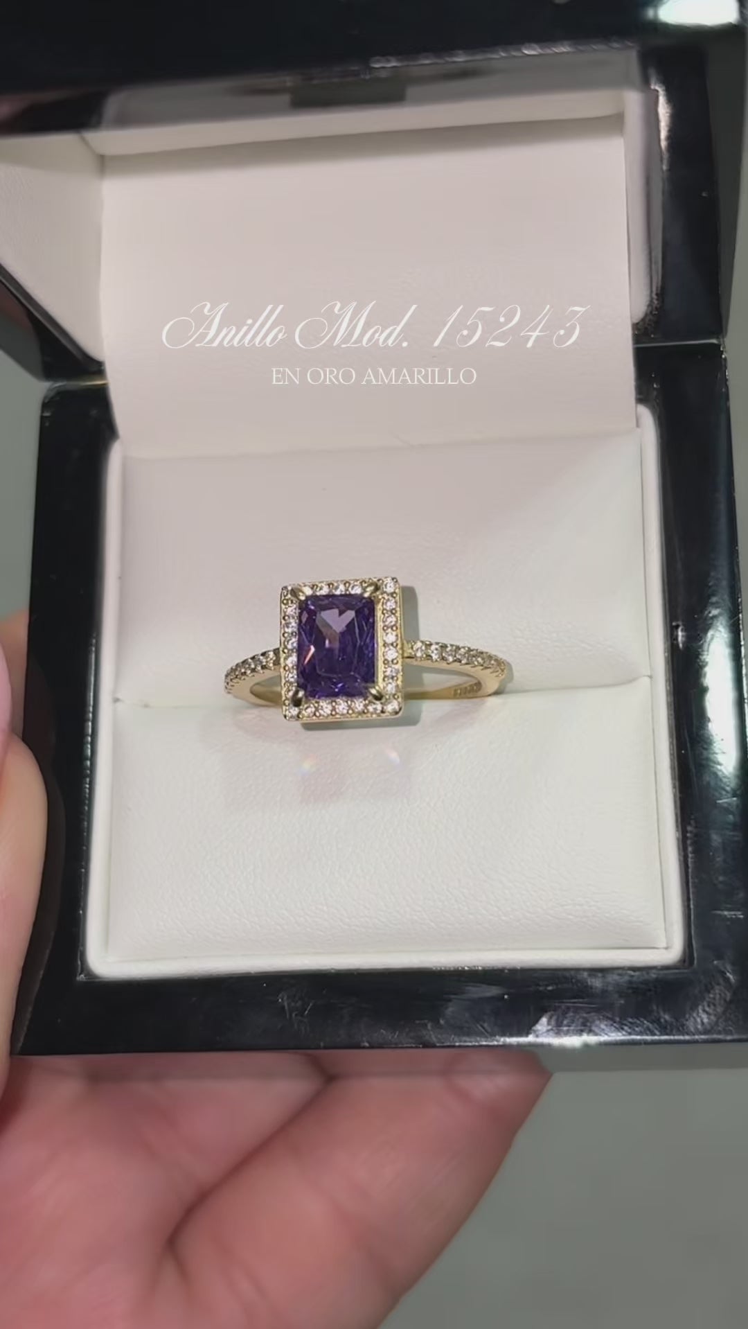 Anillo en Oro Amarillo 10k con Circonias Mod. 15243