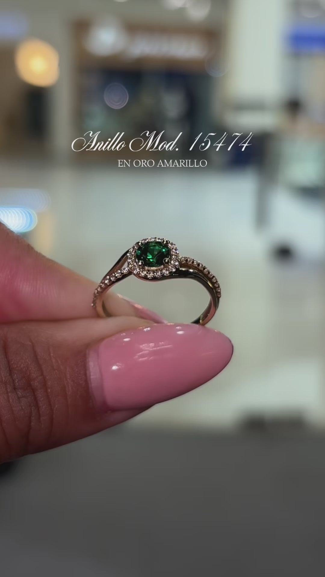 Anillo en Oro Amarillo 10k con Circonias Mod. 15474