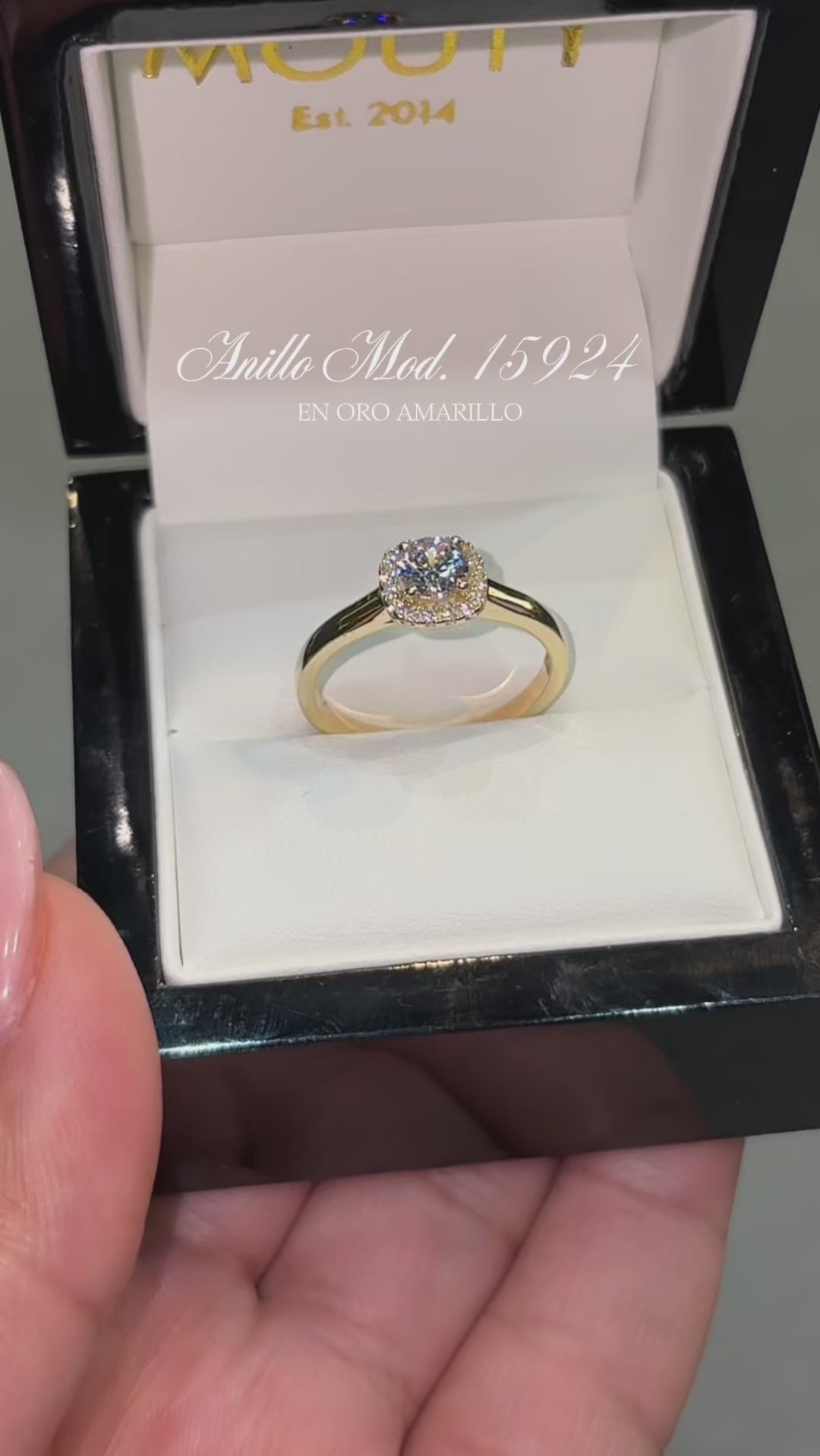 Anillo en Oro Amarillo 10k con Circonia Mod.15924