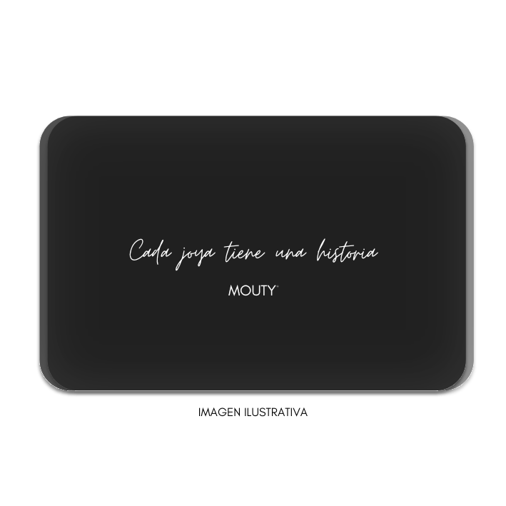 Tarjeta Metalica grabada con mensaje personalizado - Mouty Joyería
