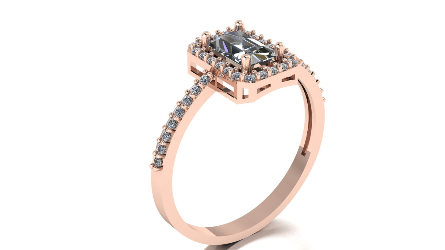 Ring in 10k white Italian gold with zirconias Cod: MAN271