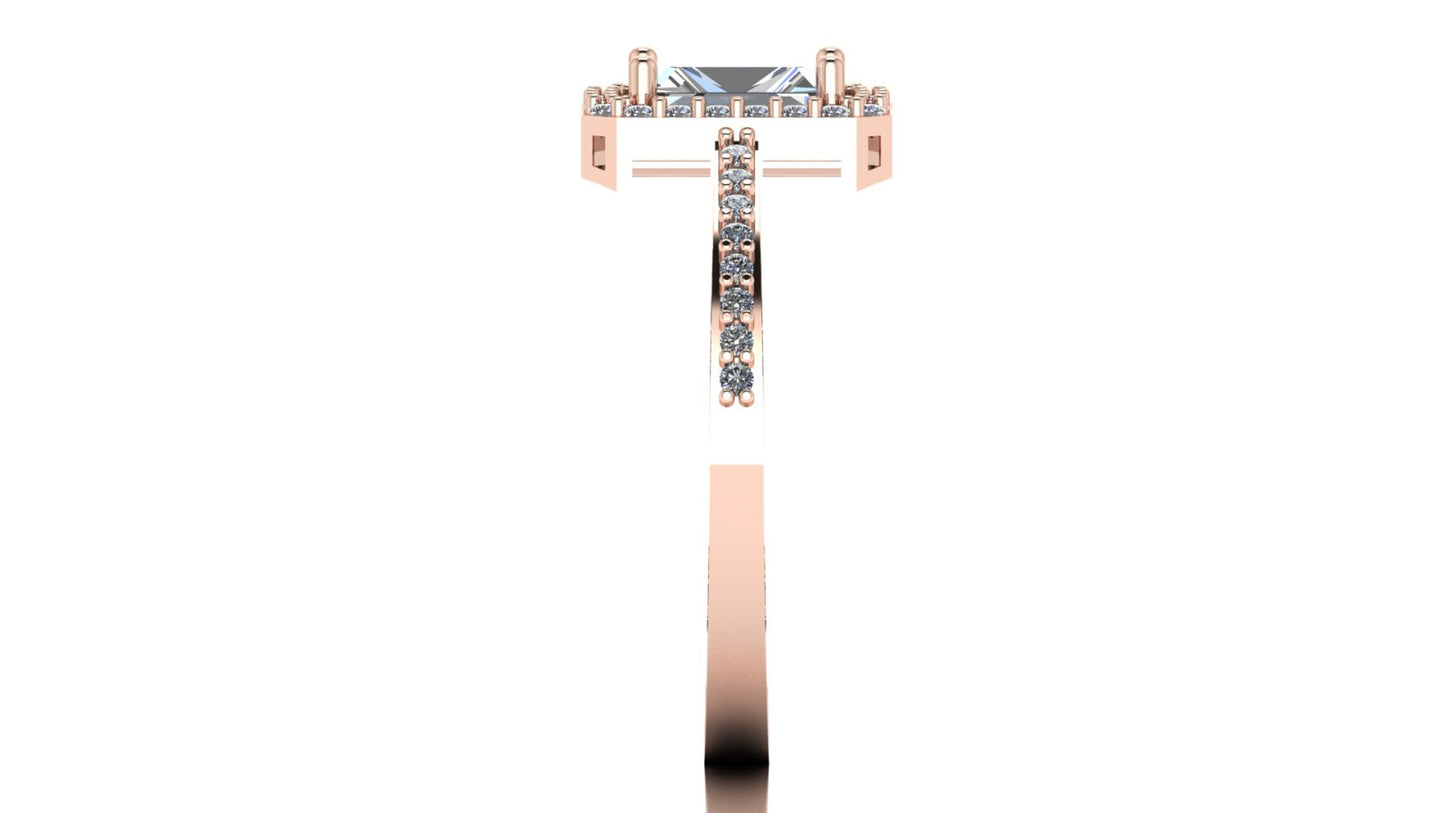 Ring in 10k white Italian gold with zirconias Cod: MAN271