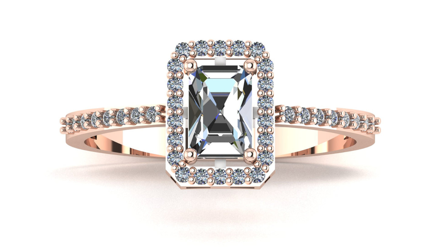 Ring in 10k white Italian gold with zirconias Cod: MAN271