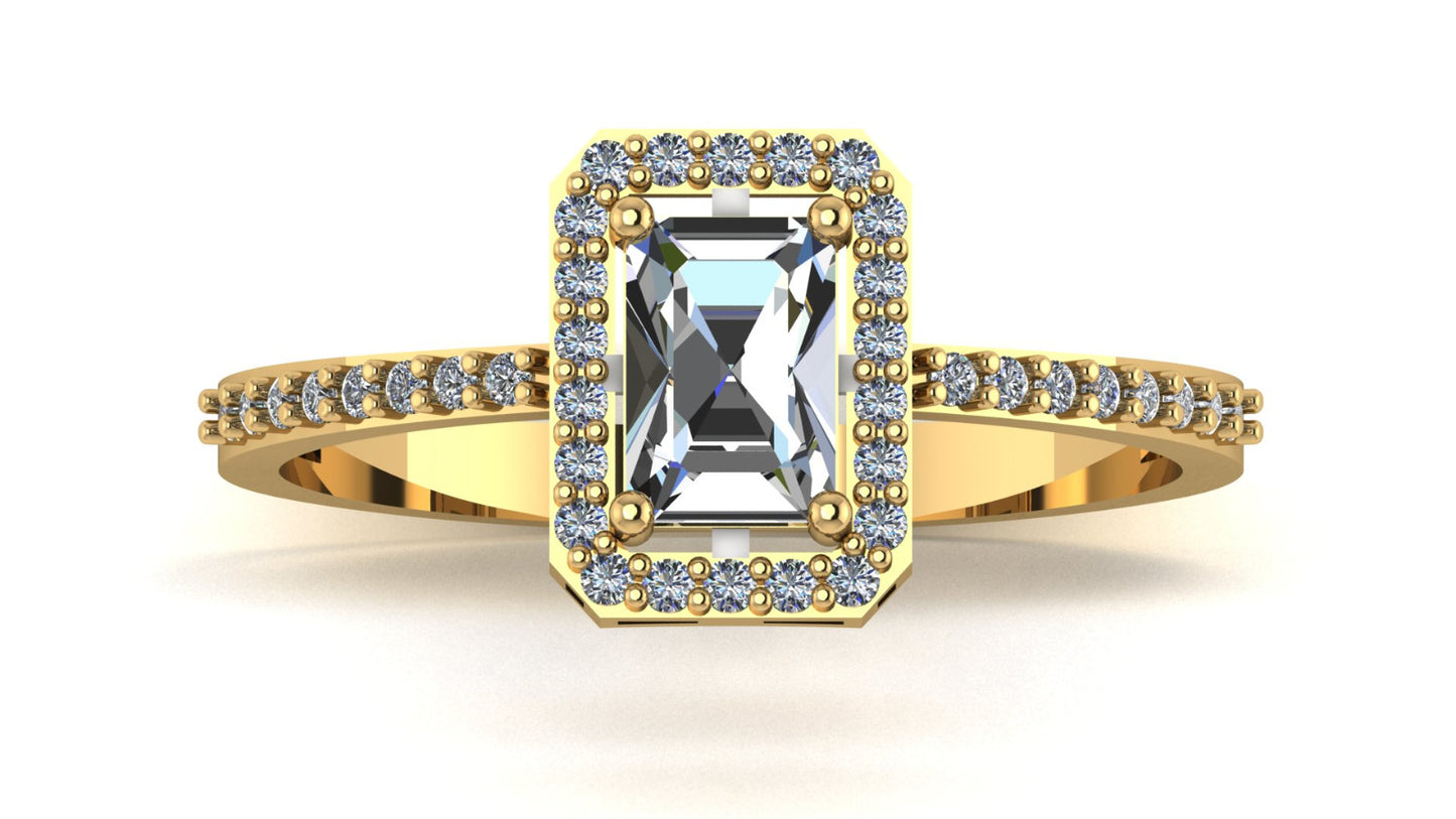 Ring in 10k white Italian gold with zirconias Cod: MAN271
