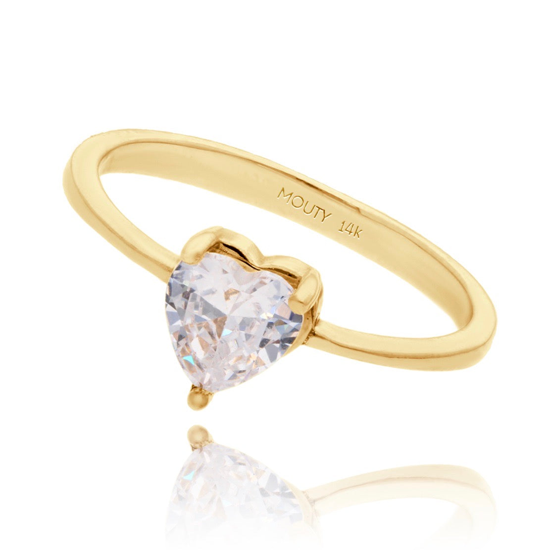 Anillo Zara en Oro Amarillo de 14k con Circonia