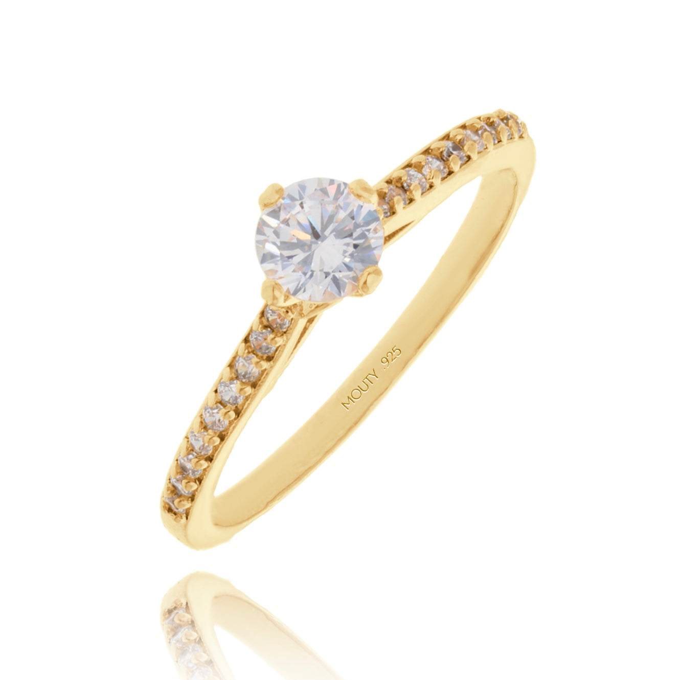 Anillo Arnel en Plata con Baño de Oro Amarillo