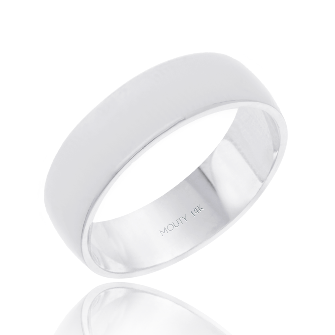 Argolla Willow en Oro blanco 14k